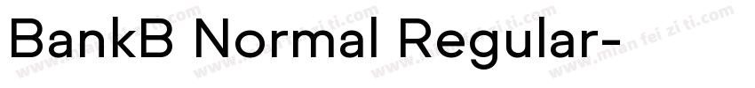 BankB Normal Regular字体转换